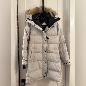 CANADA GOOSE BLACK LABEL LORETTA Parka Jacket SILVERBIRCH Women’s MEDIUM